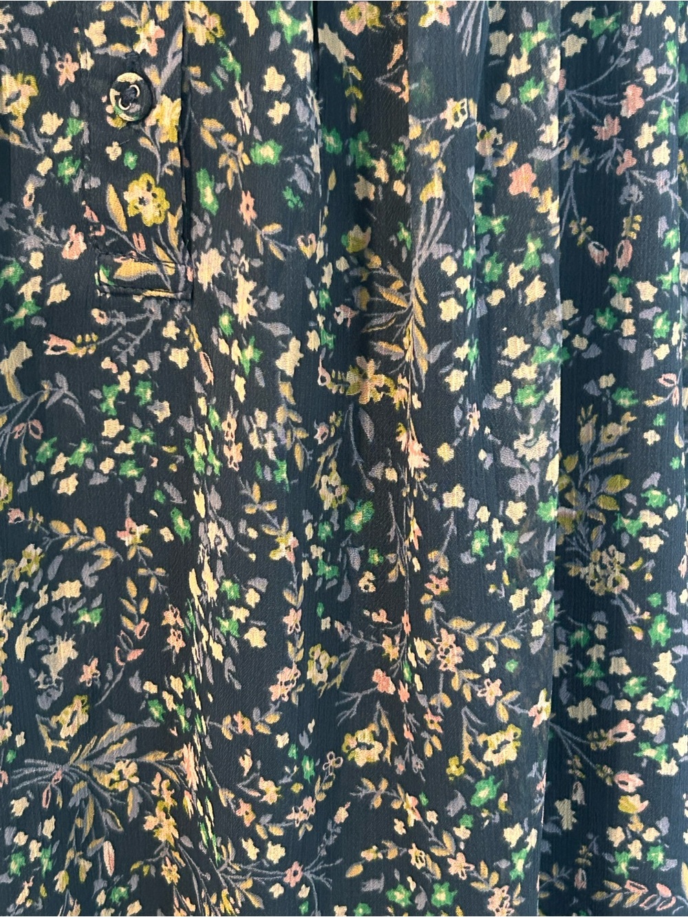 LC Lauren Conrad Blue Floral Blouse Size 1X - Picture 3 of 10